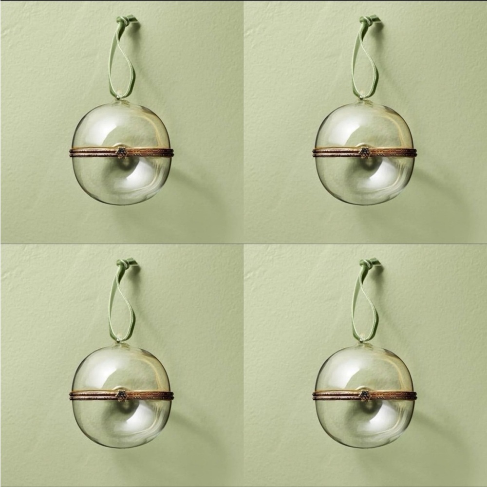 Hinged Smooth Glass Christmas Tree Ornament SET OF 4- Hearth & Hand Magnolia